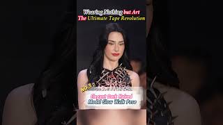 Wearing Nothing but ArtThe Ultimate Tape Revolution #BlackTapeProject #RunwaySlay#fyp