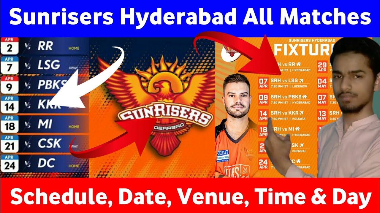 IPL Sunrisers Hyderabad Schedule and Venues IPL 2023 Complete