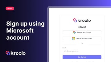 Sign up using Microsoft account