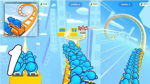 Runner coaster _ gameplay all levels android ios walkthrough 🍷🪀