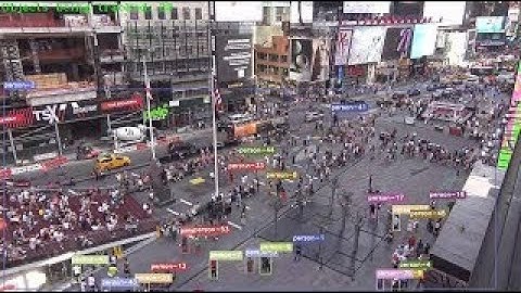 LIVE Object Detection in Times Square New York City NYC- AI Takes on the City That Never Sleeps!