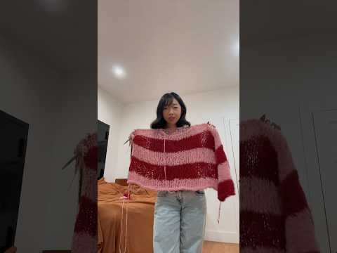 knitting a sweater