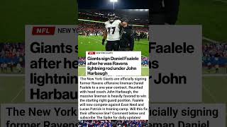 Giants Sign Lineman Daniel Faalele In Reunion With Harbaugh! 🏈 #Giants
