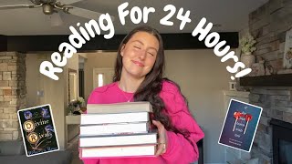SEEING HOW MANY BOOKS I CAN READ IN 24 HOURS || spoiler free reading vlog