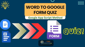 How to Automatically Create Google Form Quiz from Word File | Google Apps Script Based Tutorial