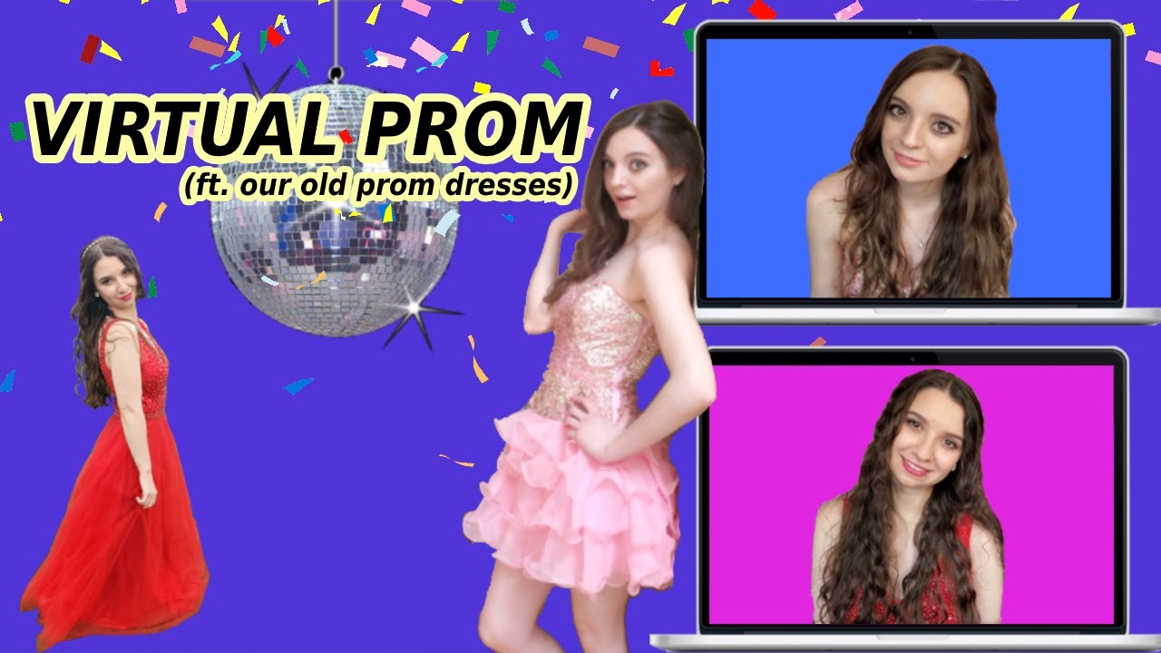 VIRTUAL PROM 2020 Trying On Our Old Prom Dresses! YouTube