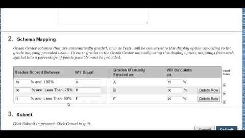Blackboard 9.1.13: Create Grading Schema