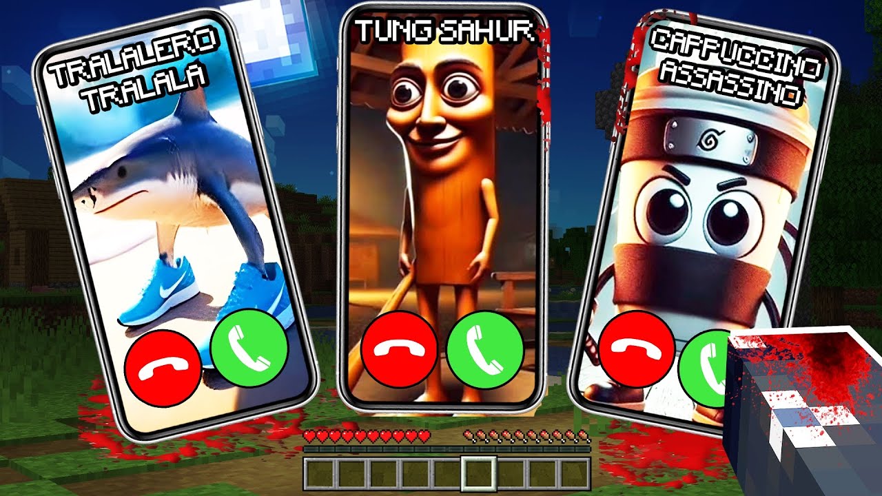 NE JAMAIS APPELER TUNG TUNG SAHUR, TRALALERO TRALALA ET CAPPUCCINO ASSASSINO À 3H00 SUR MINECRAFT !