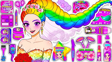 💖Paper DIY💖 KPOP DEMON HUNTERS Bride Rumi Hair Care + Skincare + Wedding Makeup Blind Bag Unboxing