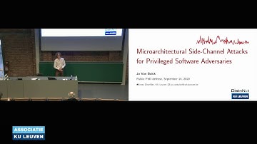 Microarchitectural Side-Channel Attacks for Privileged Software Adversaries - PhD defense