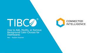 Tibco Jaspersoft:  How to Add, Modify, or Remove Background Color Choices for Dashboards