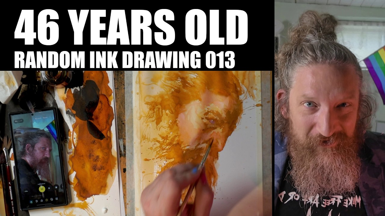 Thumbnail for Happy belated birthday to me with Random Ink Drawing 013
