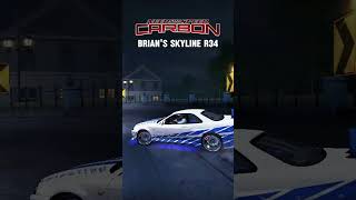 Brian's Nissan Skyline R34 | Nfs Carbon #Shorts #Gaming #Needforspeed