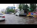 Возле метро Черниговская потоп из-за ливня