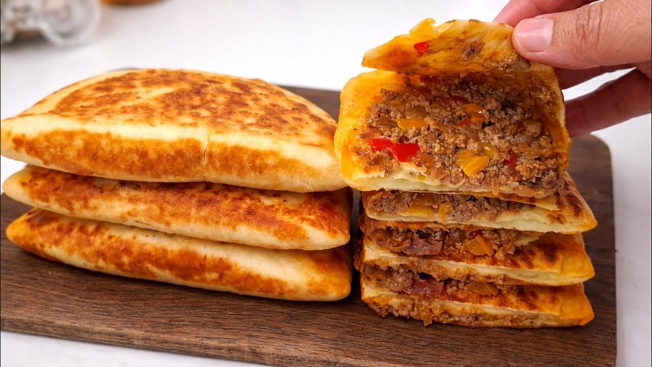 🔥فطائر سندوتشات في المقلاة فقط بدون فرن😱 الوصفة اللي ديرو بيها حالة رمضان😯