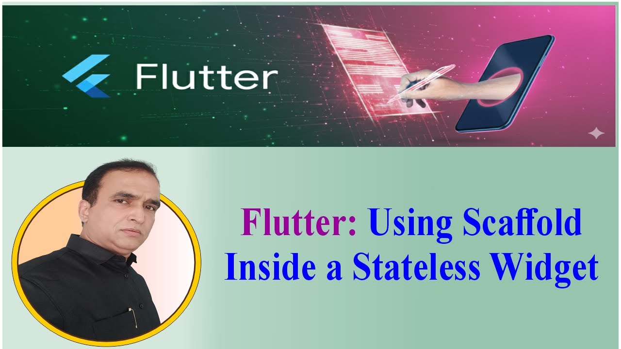 Flutter Scaffold в среде без сохранения состояния | Урок -15 | Dr. Vipin Classes