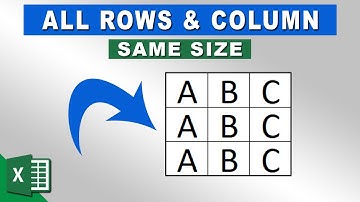 How to make all rows and columns same size in Excel