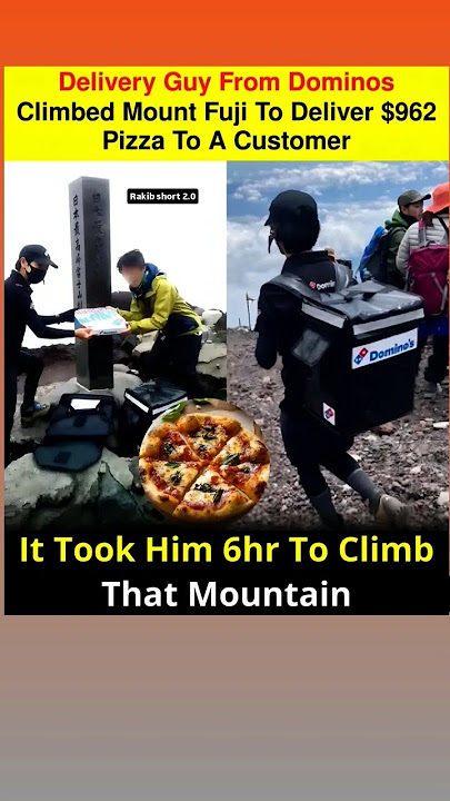 Delivery Guy From DominosClimbed Mount Fuji To Deliver $962 Pizza To A Customer..#trending #shorts