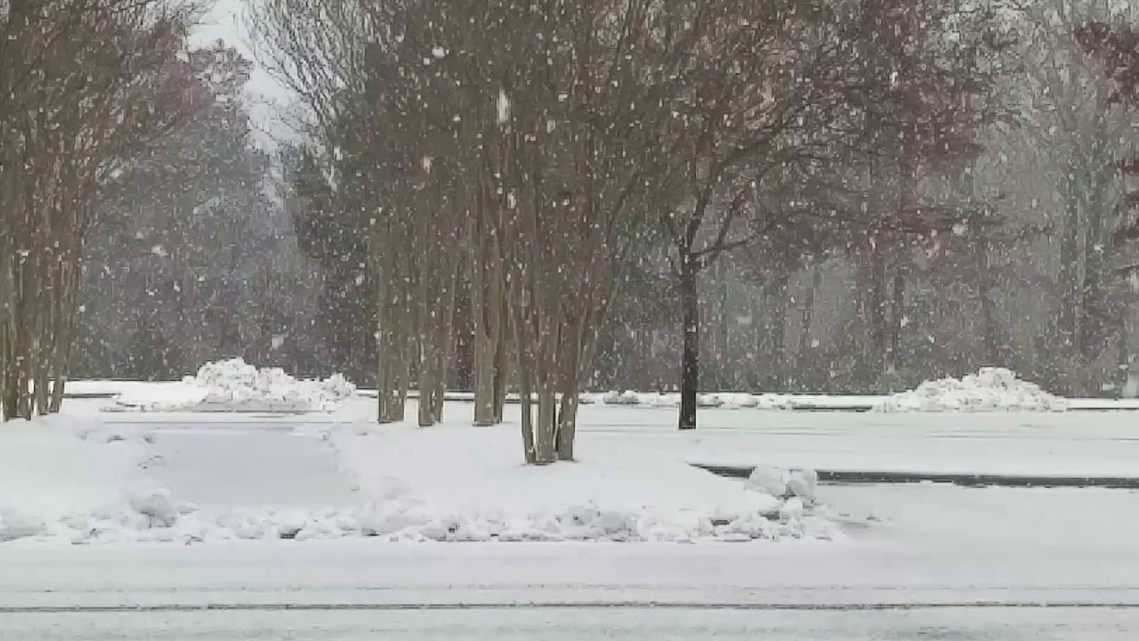 Snow in NC this year, slow motion capture YouTube