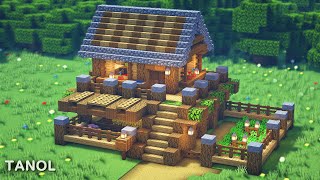 ⚒ Minecraft : How To Build a Survival Farm House_[마인크래프트 건축 : 야생 농장 집 만들기]