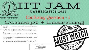 IIT JAM 2021 || Mathematics || Question - 1 || Confusing Question Series || Concept with Learning
