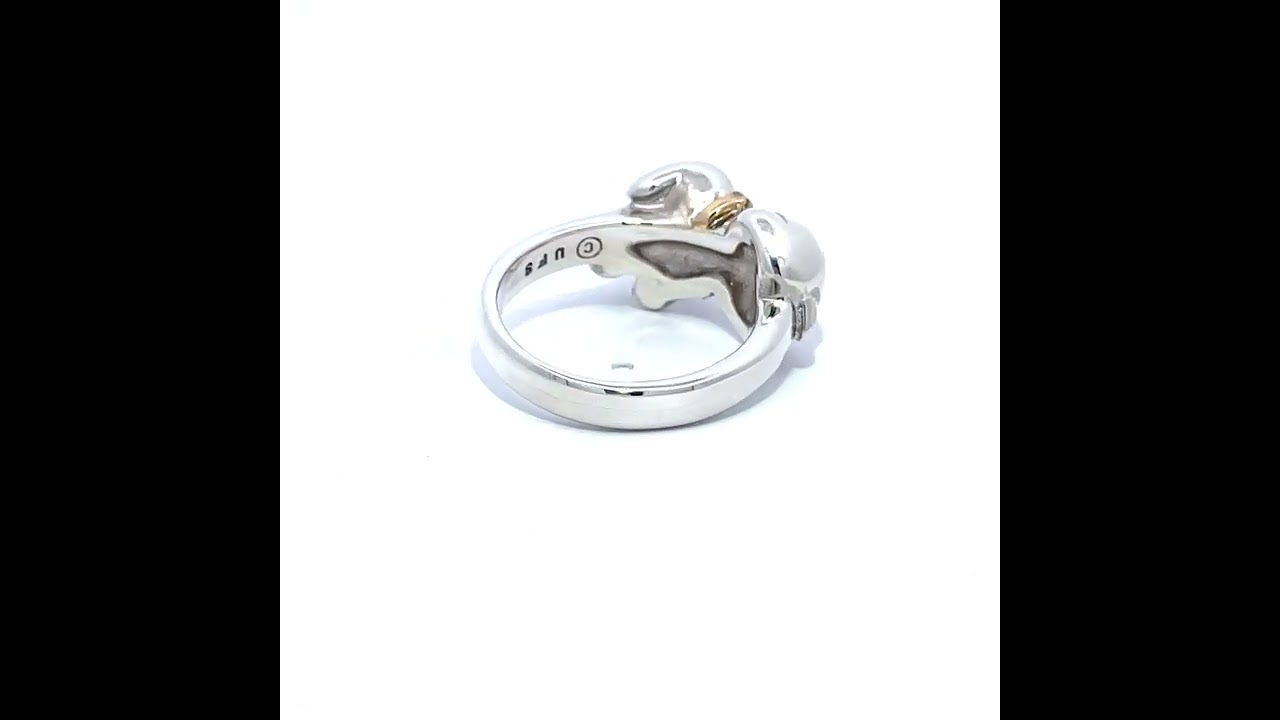 Diamond ring SV925 K18 yellow gold SNOOPY Peanuts character [Used