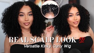 Download Lagu SCALP‼️ The Most Natural Upgrade Kinky Curly V Part Wig Ever! Ft UNice Hair MP3