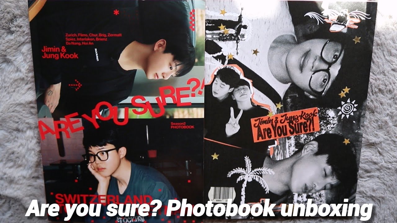 Jimin and Jungkook are you sure? season 2 photobook unboxing