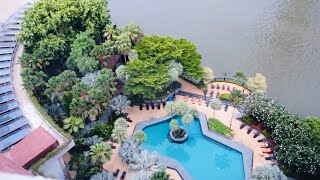 Shangri-La Bangkok Hotel Review. Deluxe River View Room Tour. 5 Star Luxury Resort Thailand.