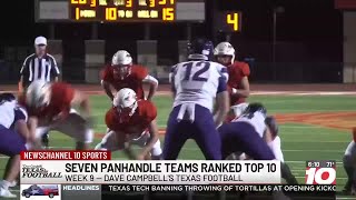 Area high school football teams dominate state rankings in week nine