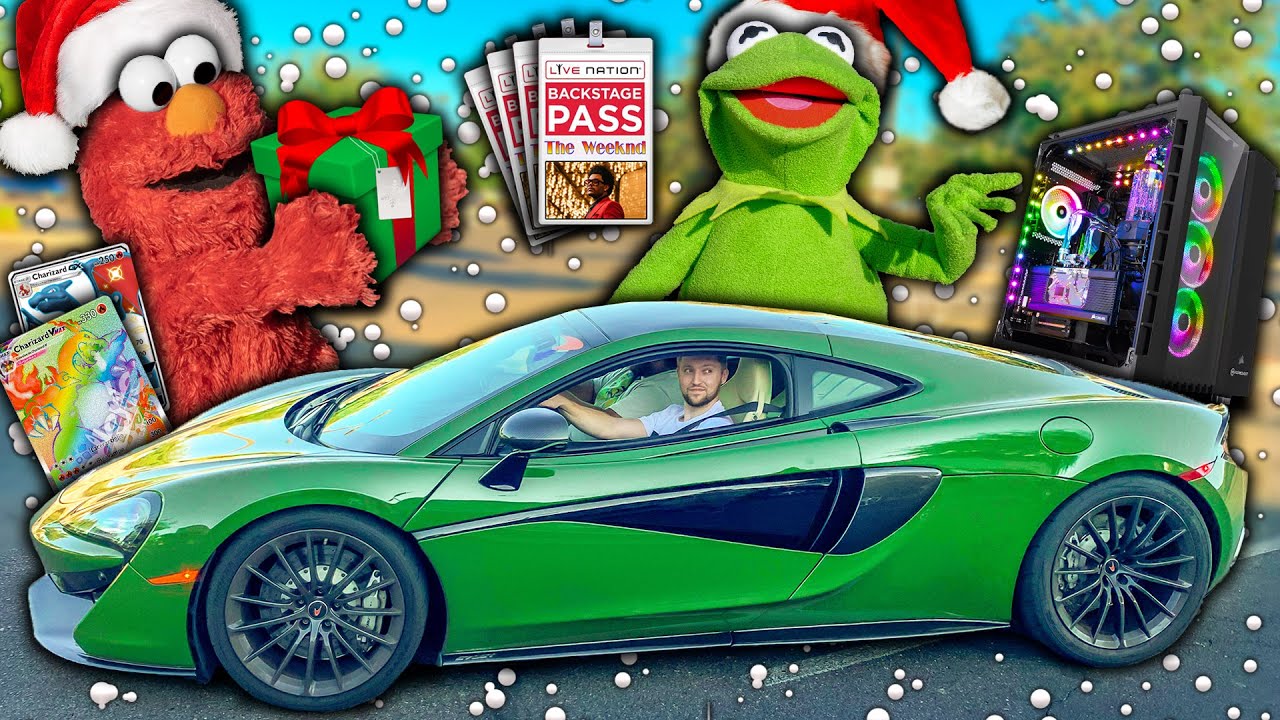 Kermit the Frog and Elmo Deliver Christmas Presents in Santa's NEW McCLaren!
