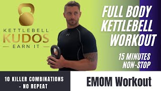 Full Body Kettlebell Workout 15 mins - No17 | EMOM Workout | Non Stop | No Repeat! screenshot 4