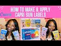 How to make Capri Sun Labels | How to Design Capri Sun Labels | CANVA TUTORIAL | Birthday Party