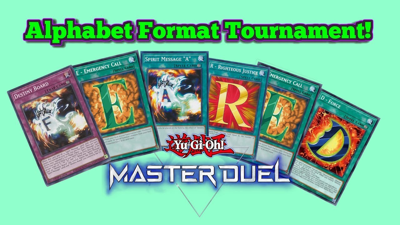 Master Duel Alphabet Format Tournament Stream! FREE ENTRY!