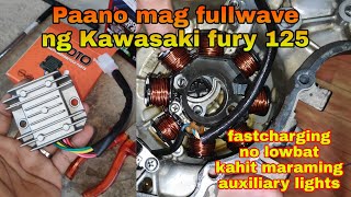 DIY: paano mag fullwave ng kawasaki fury 125 | modified fast charging stator |