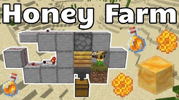 EASY Honey Farm (Minecraft Java 1.15+) (Honey Bottle and Honey Comb Farm)