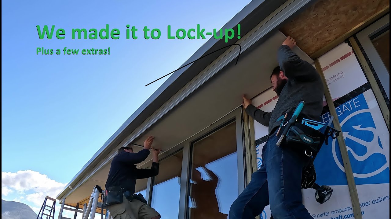 Locked up! Passive solar SIP house doors, eaves, vapour barrier etc.. LBU22