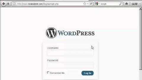 Video 21 - How to Recover Your Wordpress Password
