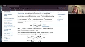 Spatial Statistics for Data Science: Intensity estimation & The K-function (spacestats01 21 22)