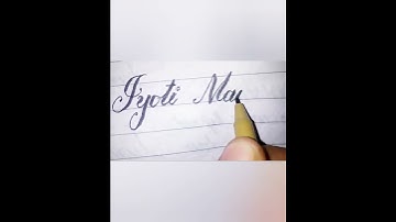 Jyoti Manocha name write by cut marker
