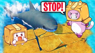 Can FOXY & BOXY Survive 24 Hours On A RAFT?! (A SHARK ATTACKED FOXY!)
