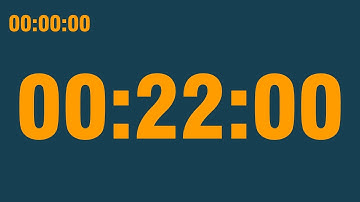 22 minute timer (with end alarm, time elapsed and progress bar)