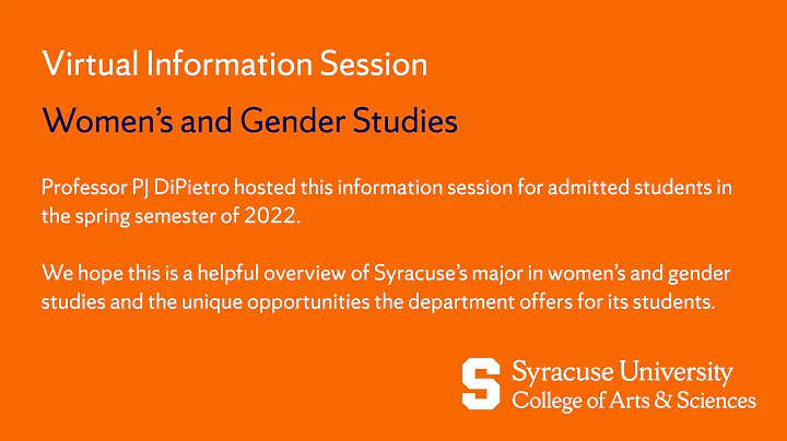 Women's and Gender Studies Information Session