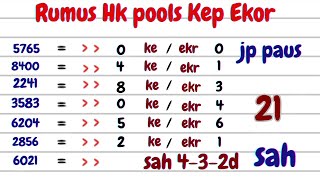 PREDIKSI HK POOLS MALAM INI 6 JULI 2025 | RUMUS KEPALA EKOR JITU | BOCORAN ANGKA HONGKONG POOLS