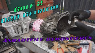 Golf 2 020 Getriebe Anbauteile demontieren