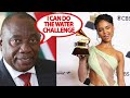 South African President Does Water Challenge Congratulates Tyla for Grammy