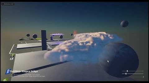 Driving Niagara with baked fluid simulation, UE, TEST 04