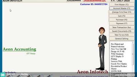 How To Create Master ,FirmMaster ,AccountMaster ,ItemMaster And SaleBill / Aeon Accounting Software