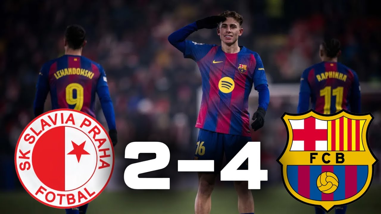 BARCELONA VS SLAVIA PRAHA (4-2)💙❤️ Champions league Match Review