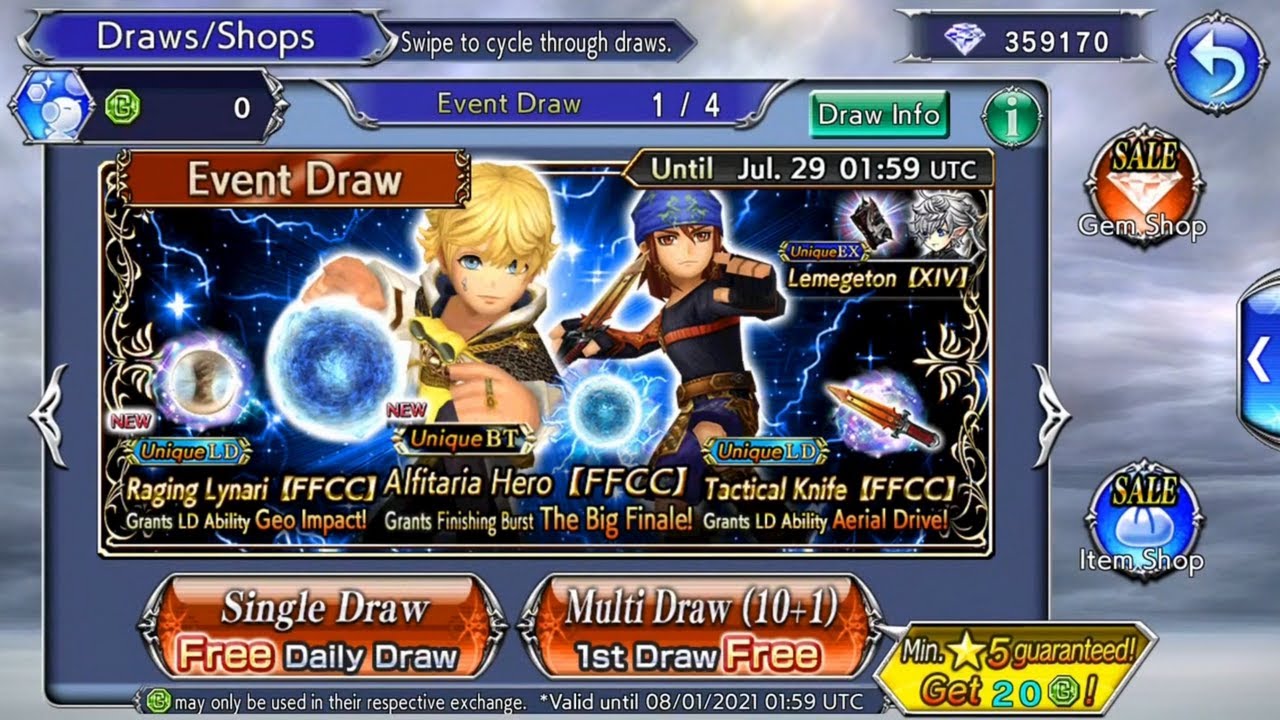 Pulls for Layle LD & BT - Dissidia Final Fantasy Opera Omnia